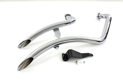 Big Radius Exhaust Chrome For Harley-Davidson Sportster 1986-2003