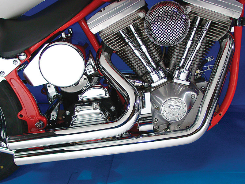 Drag Exhaust Pipe Set Short Shot For Harley-Davidson Softail 1984-2006