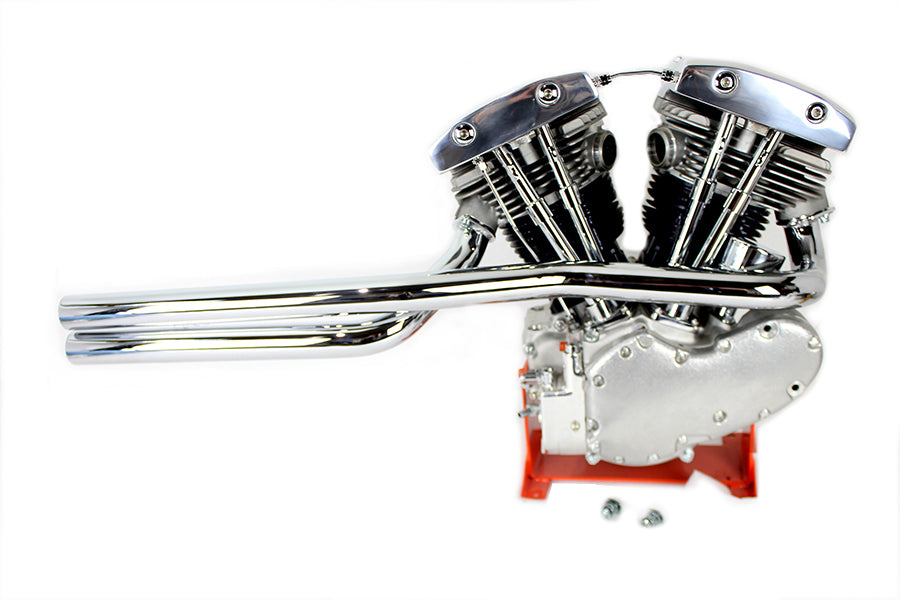 Juego de tubos rectos de escape de escopeta cromados para Harley-Davidson Shovelhead