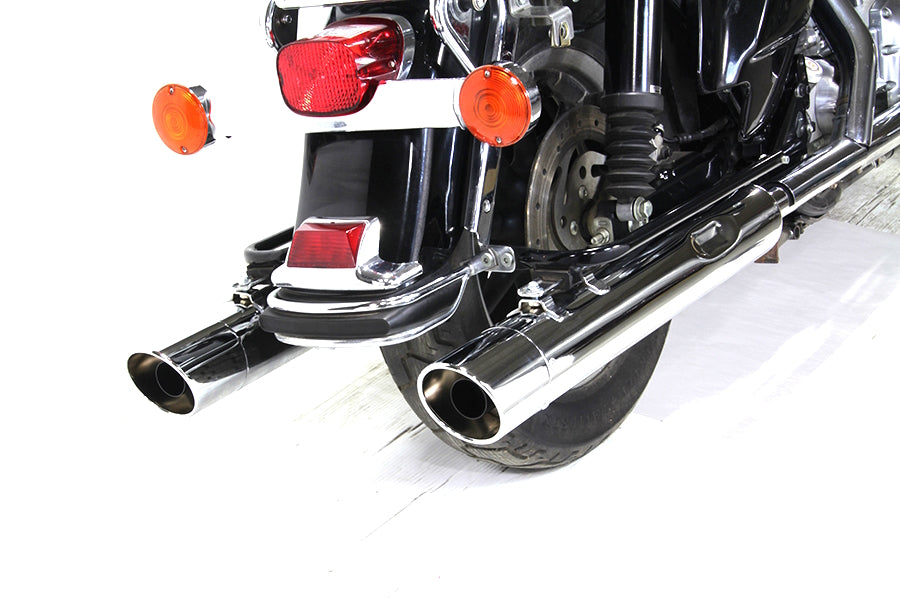 4" Slash Exhaust Muffler Chrome For Harley-Davidson Touring 1995-2016