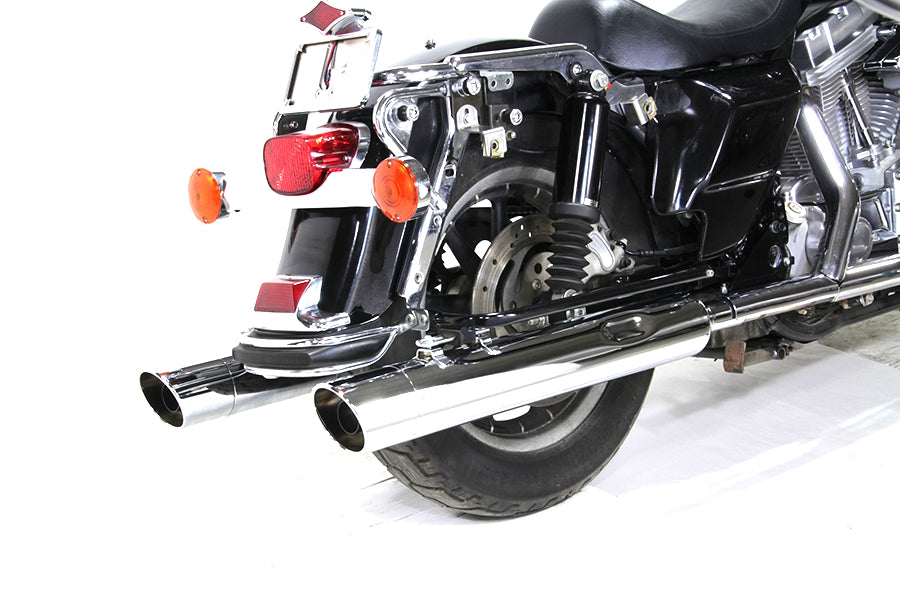 4" Slash Exhaust Muffler Chrome For Harley-Davidson Touring 1995-2016