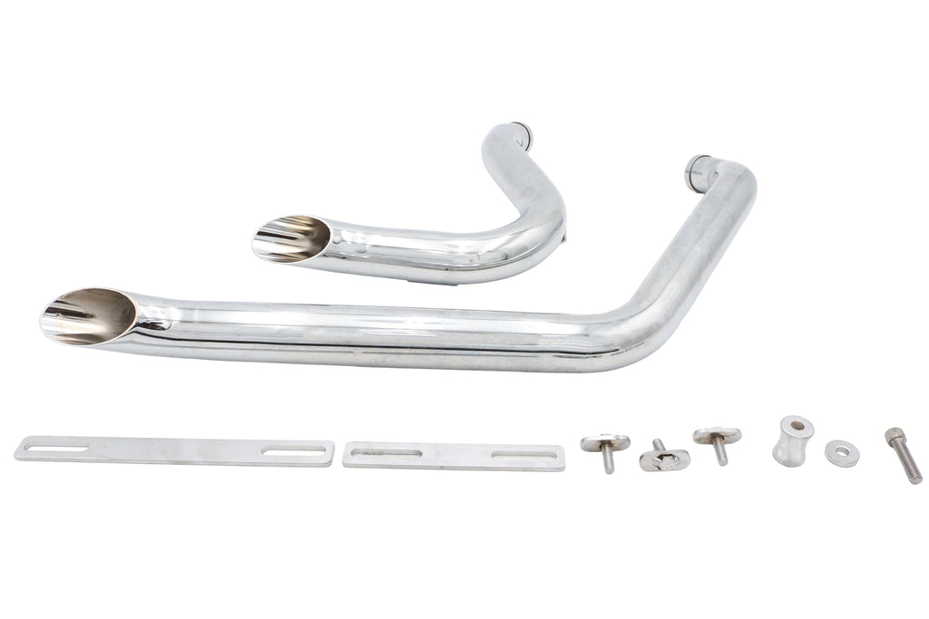 Stacked short goose drag pipes for Harley-Davidson Softail