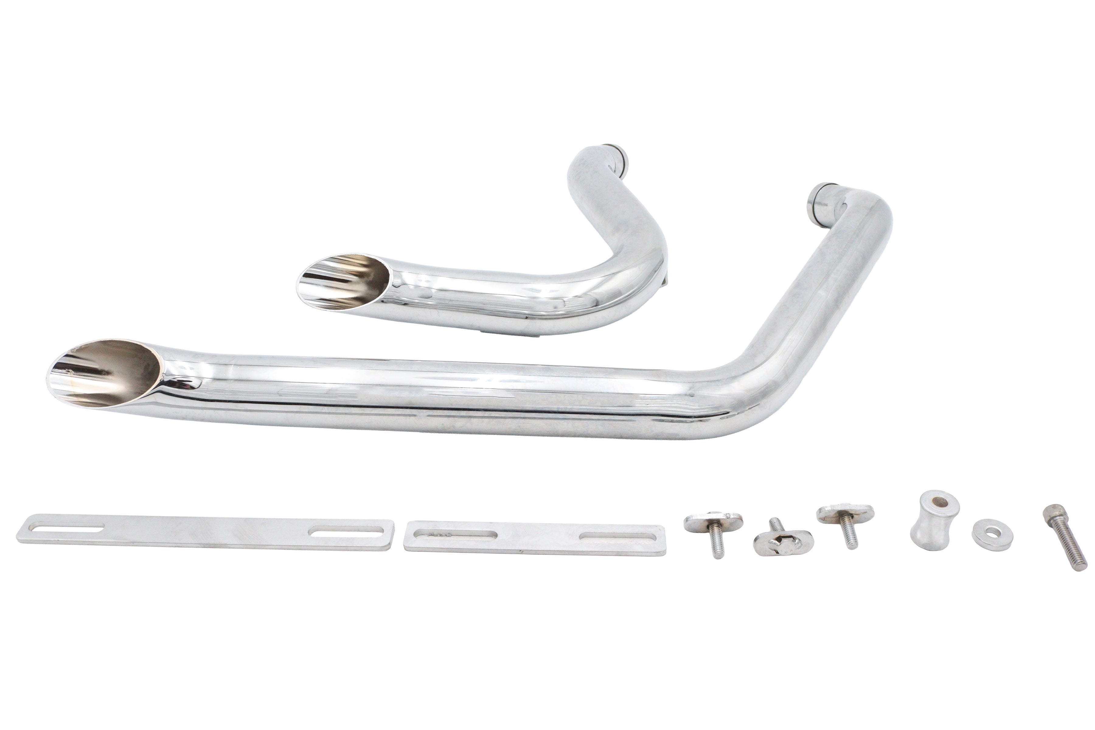 Stacked short goose drag pipes for Harley-Davidson Softail