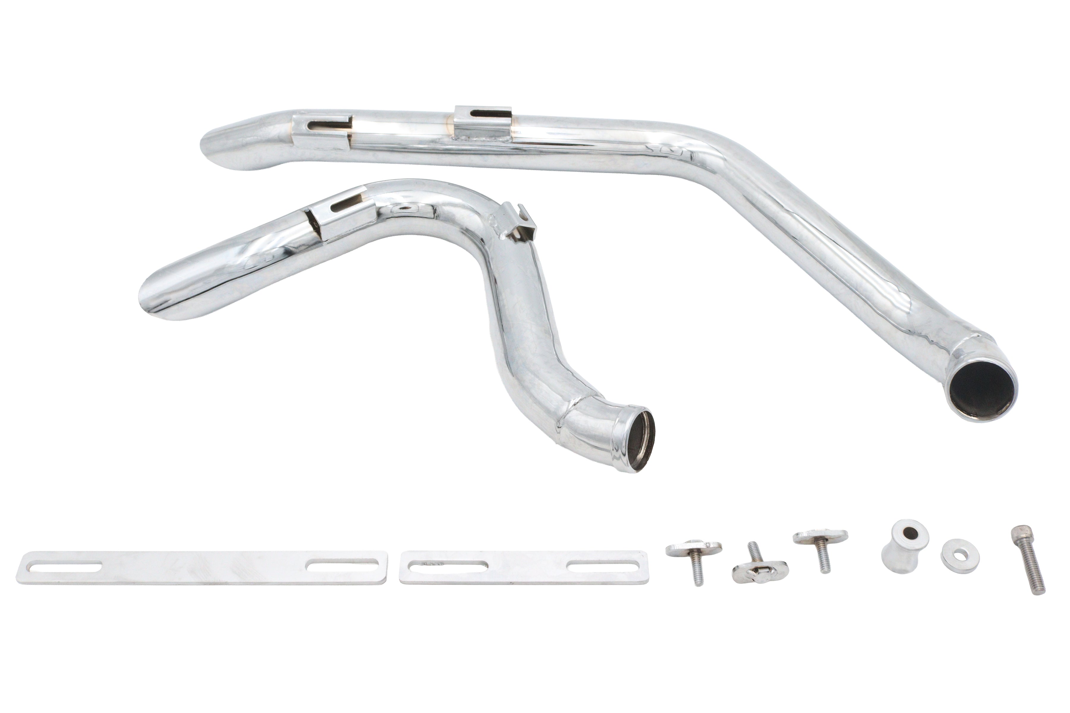 Stacked short goose drag pipes for Harley-Davidson Softail