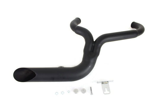 2:1 Lakester Side Pipe Exhaust Black For Harley-Davidson Dyna 2006-2017