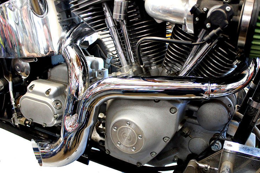 Lakester Ground Pounder Chrome Exhaust For Harley-Davidson Softail Twin Cam