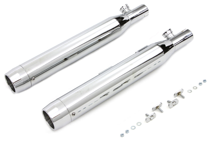 Chrome 3" Slip On Muffler Set For Harley-Davidson Softail 2007-2017