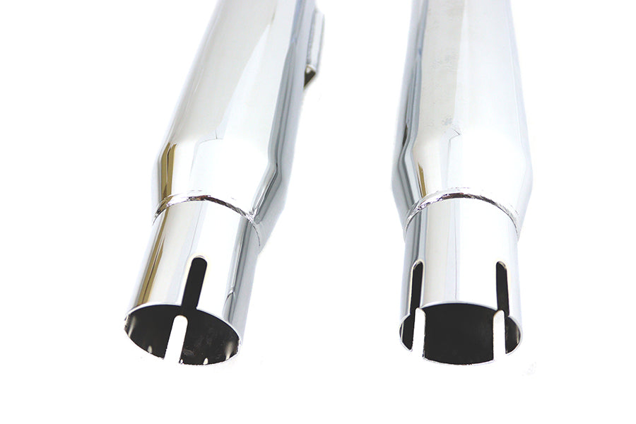 Mini Fishtail Muffler Set Chrome For Harley-Davidson