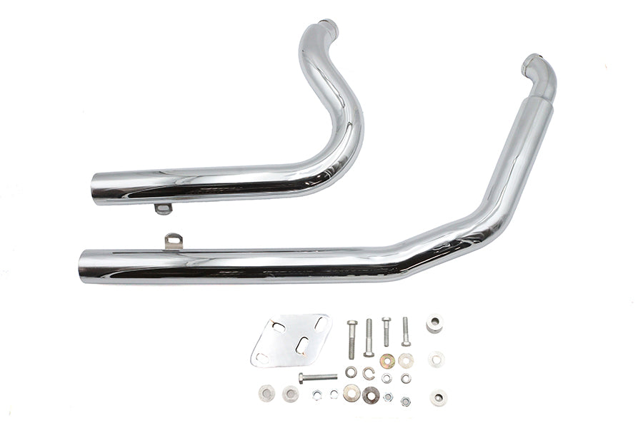 Big Growl exhaust drag pipe set snub nose chrome for Harley-Davidson