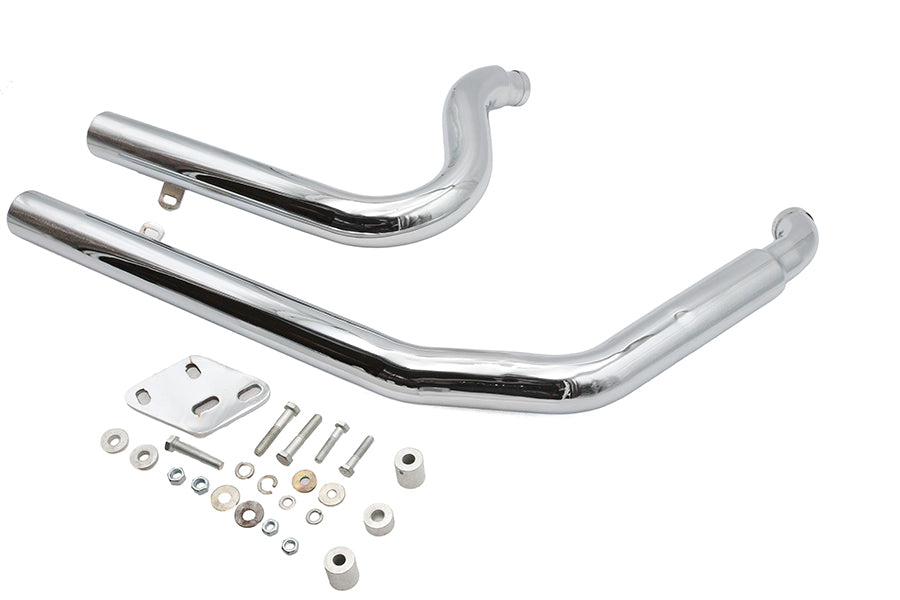 Big Growl exhaust drag pipe set snub nose chrome for Harley-Davidson