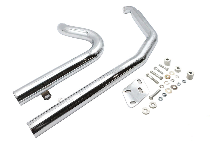 Big Growl exhaust drag pipe set snub nose chrome for Harley-Davidson