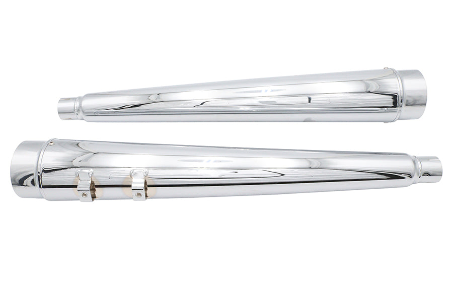 Ultima 4" megaphone muffler set chrome for Harley-Davidson Touring