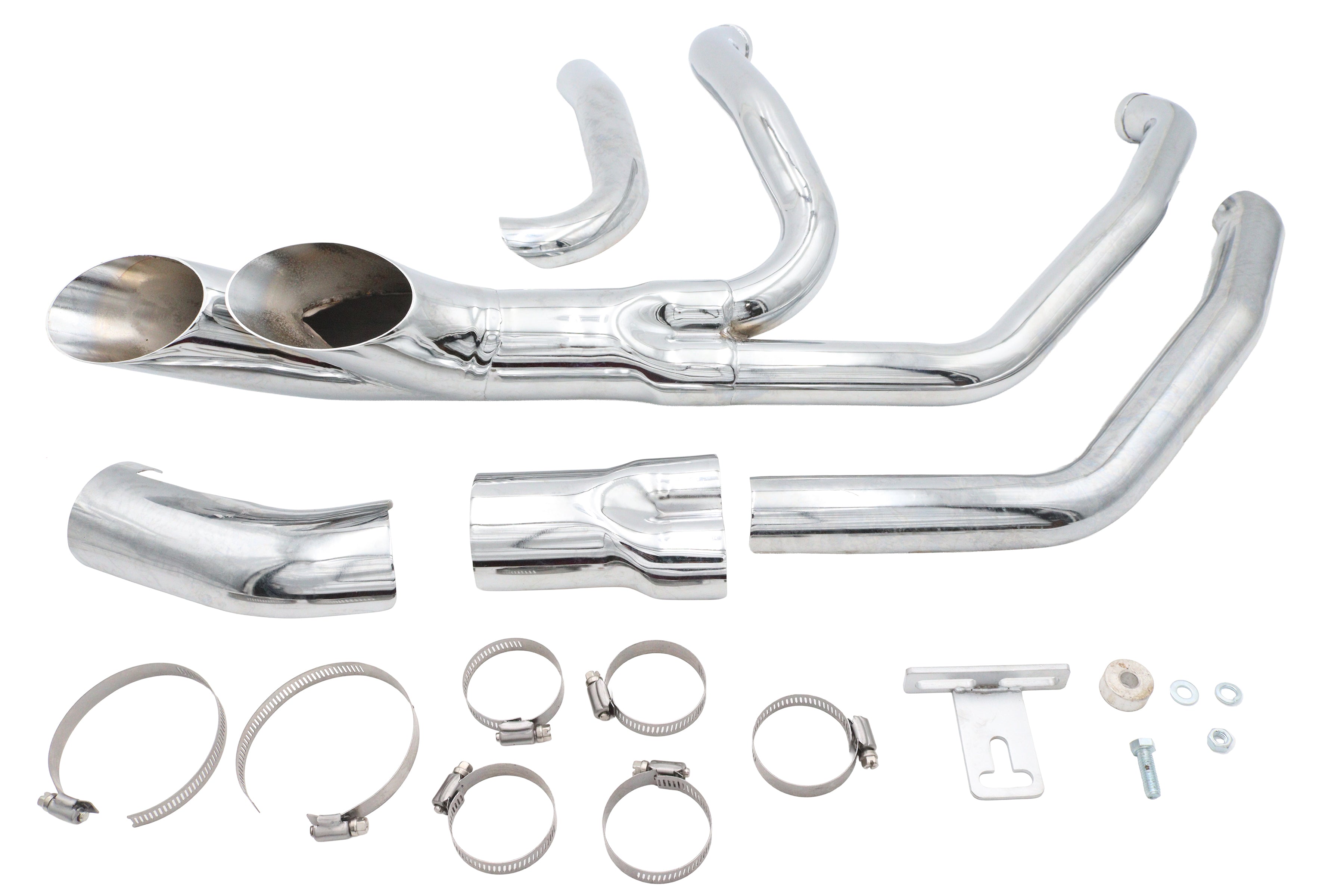 Afterburner exhaust system chrome for Harley-Davidson Touring 1985-2006