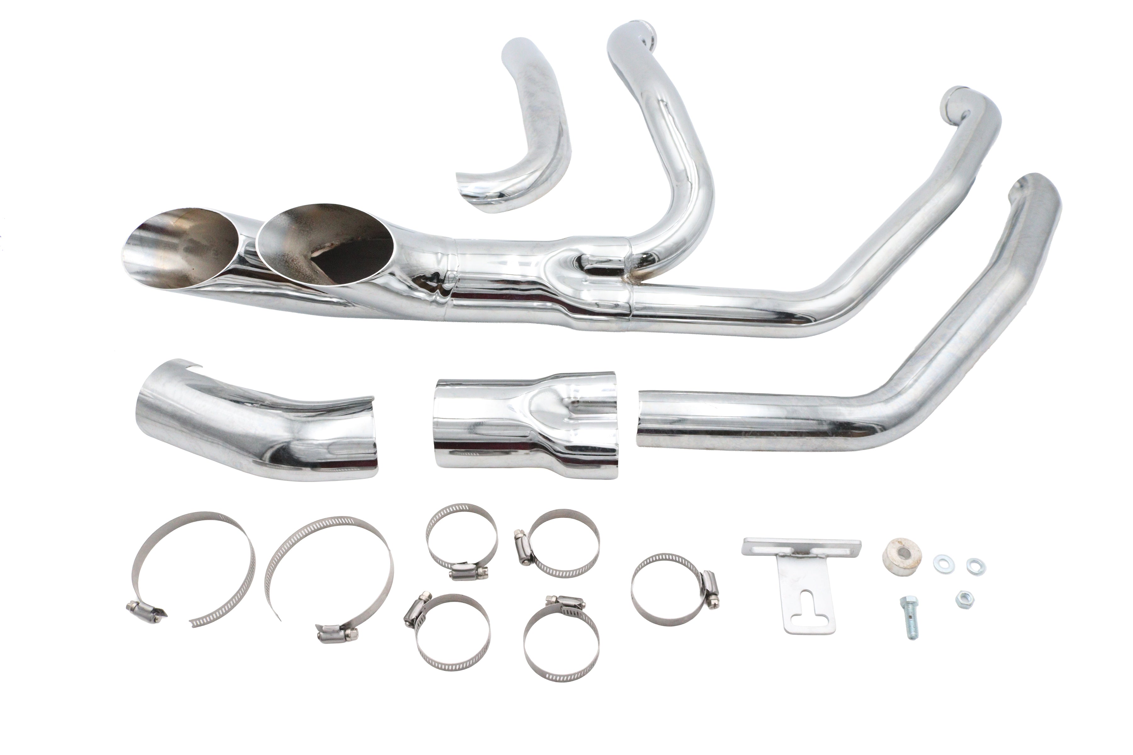 Afterburner exhaust system chrome for Harley-Davidson Touring 1985-2006