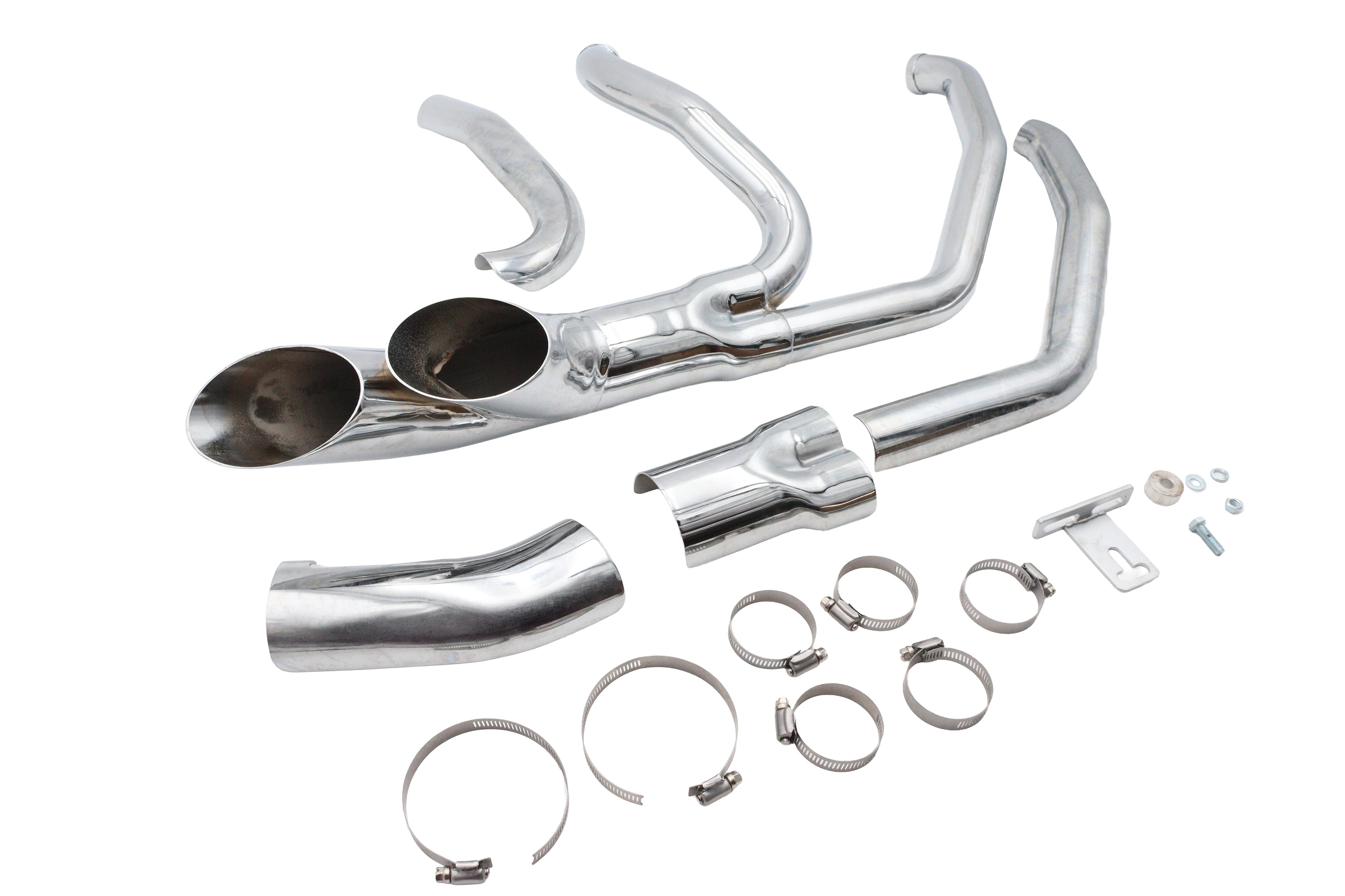 Afterburner exhaust system chrome for Harley-Davidson Touring 1985-2006