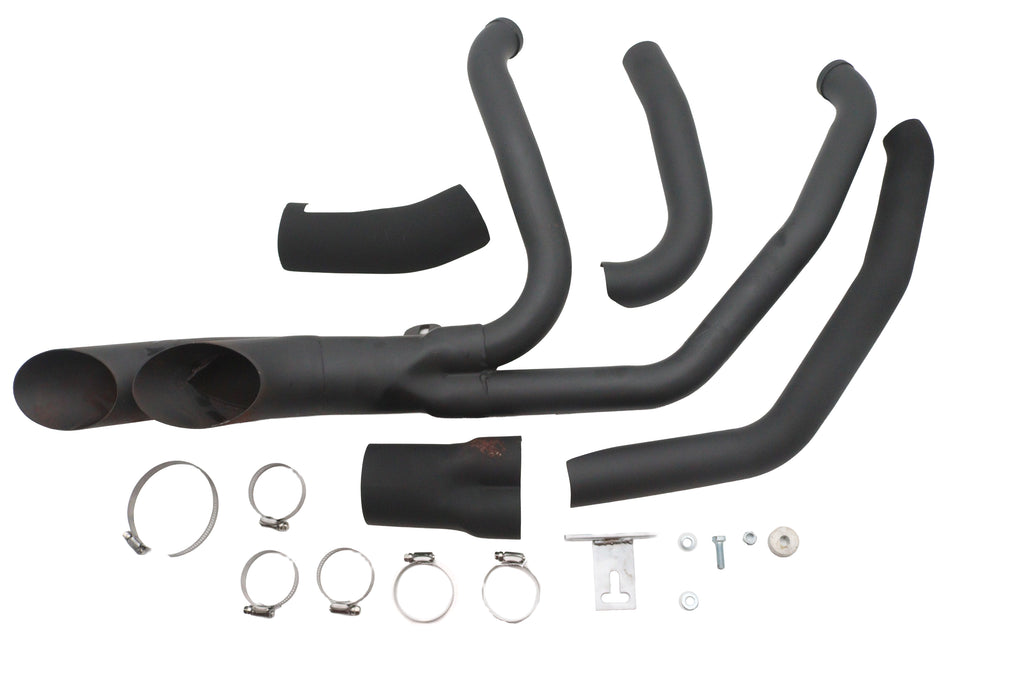 Afterburner exhaust system black for Harley-Davidson Touring 1985-2006