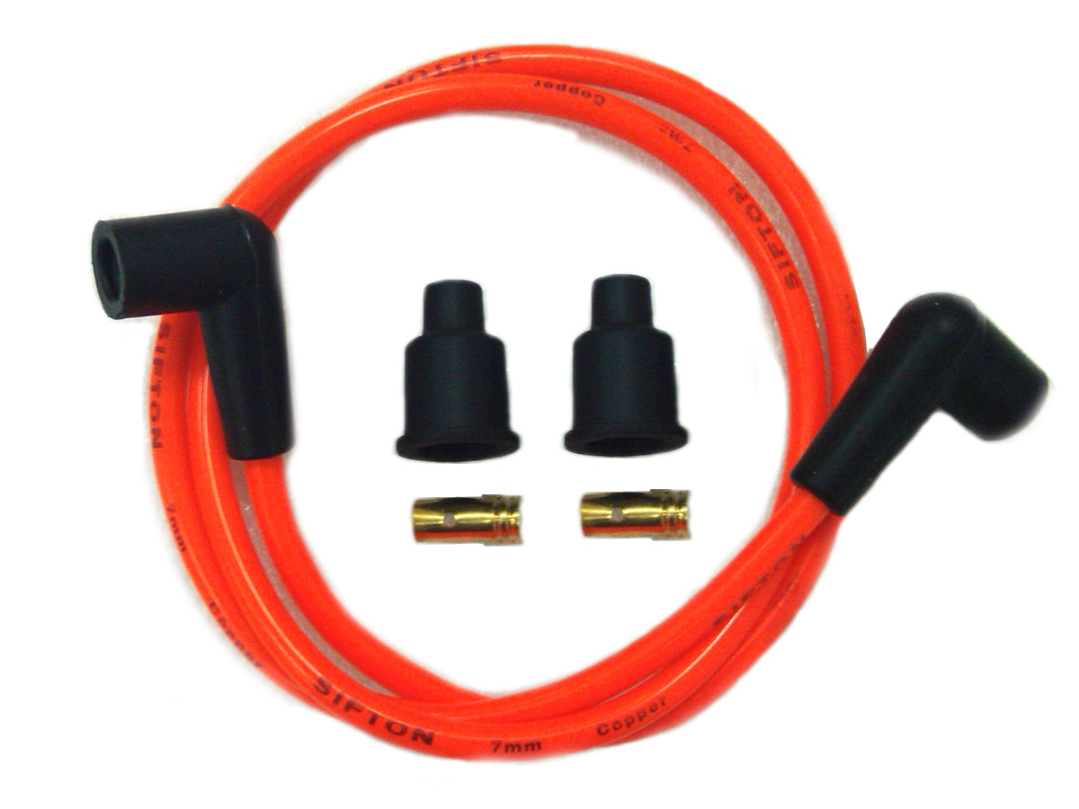 Orange copper core 7mm spark plug wire kit for Harley-Davidson