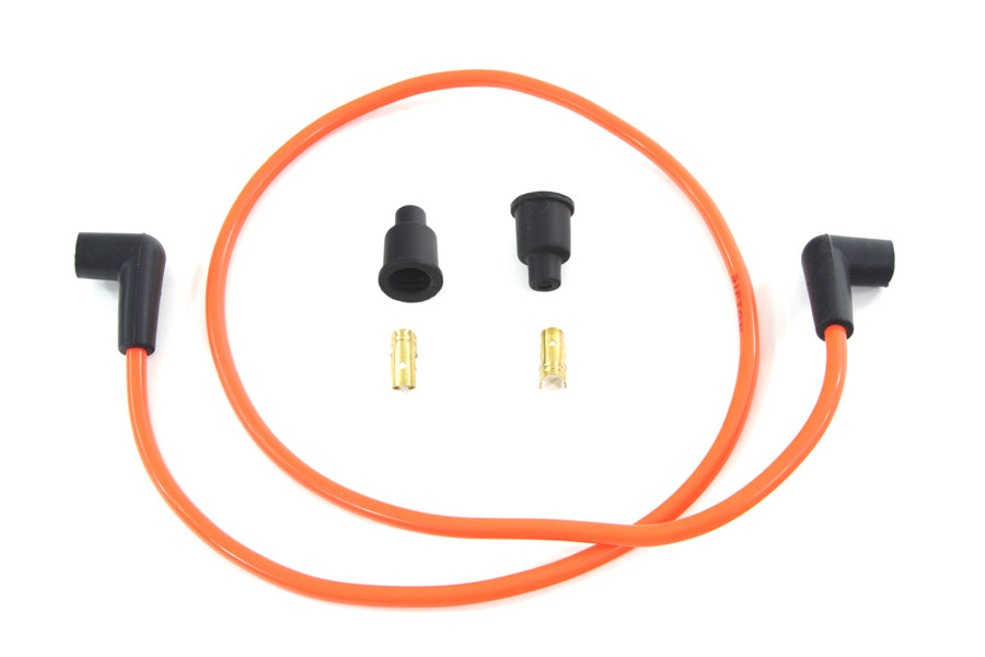 Orange copper core 7mm spark plug wire kit for Harley-Davidson
