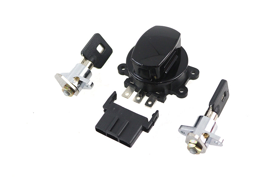 Ignition Switch Saddlebag Lock Black For Harley-Davidson Road King