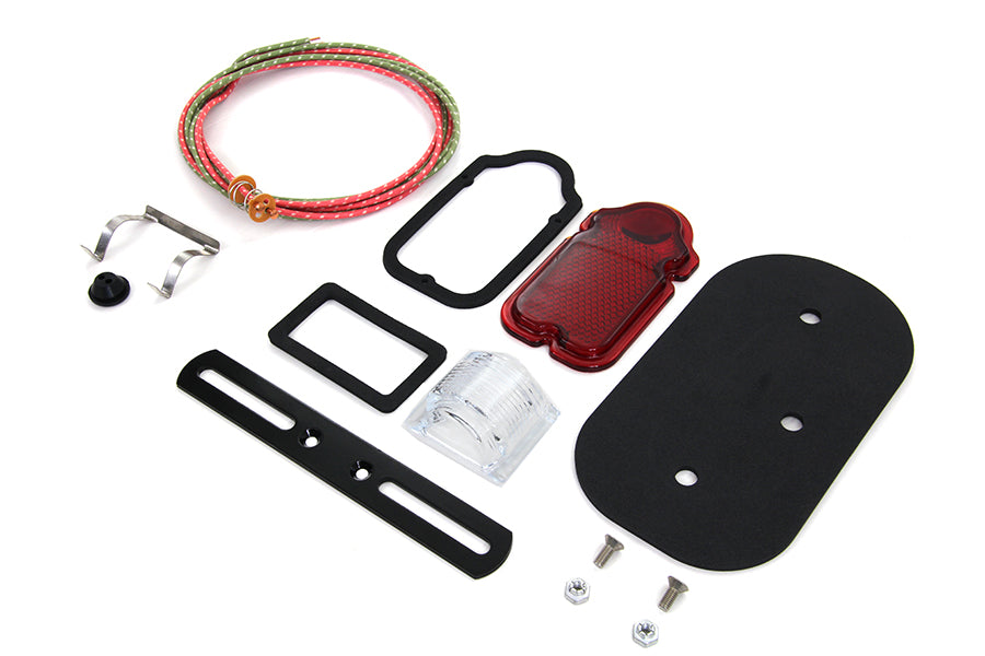 Tombstone tail lamp lens & parts service kit for Harley-Davidson 1950-1954