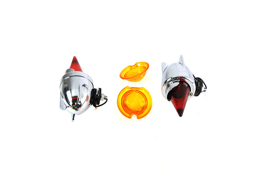 Custom Zeppelin Torpedo Bullet Turn Signal Lamp Set