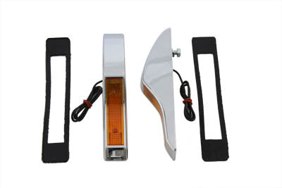 Juego de luces de posición personalizadas en cromo suave y ámbar para Harley-Davidson