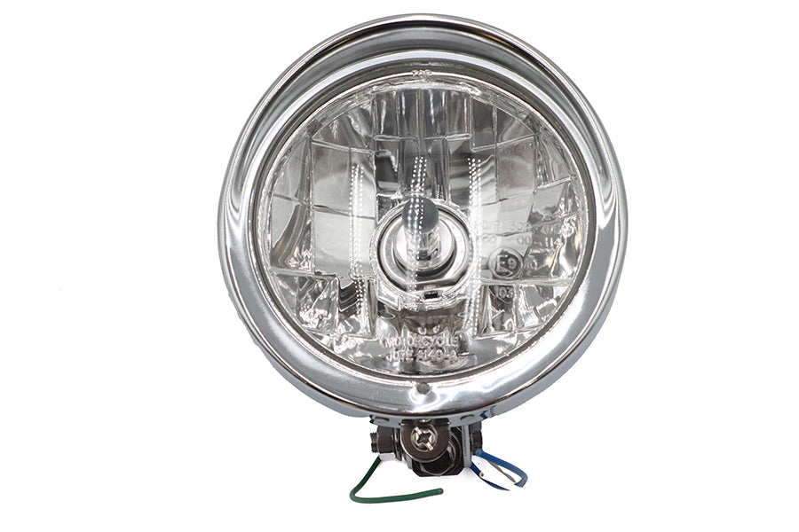 5-3/4" Headlamp assembly teardrop style chrome for Harley-Davidson