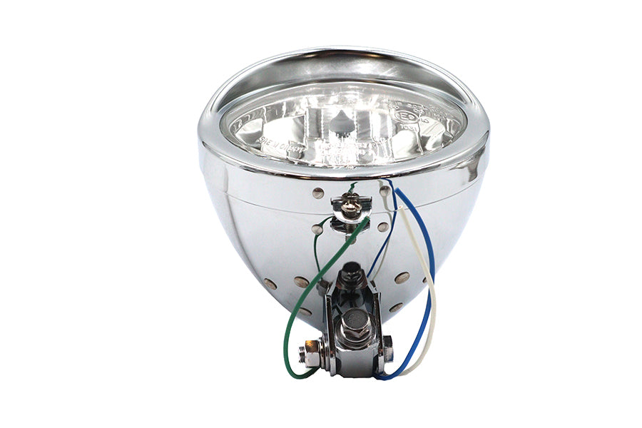 5-3/4" Headlamp assembly teardrop style chrome for Harley-Davidson