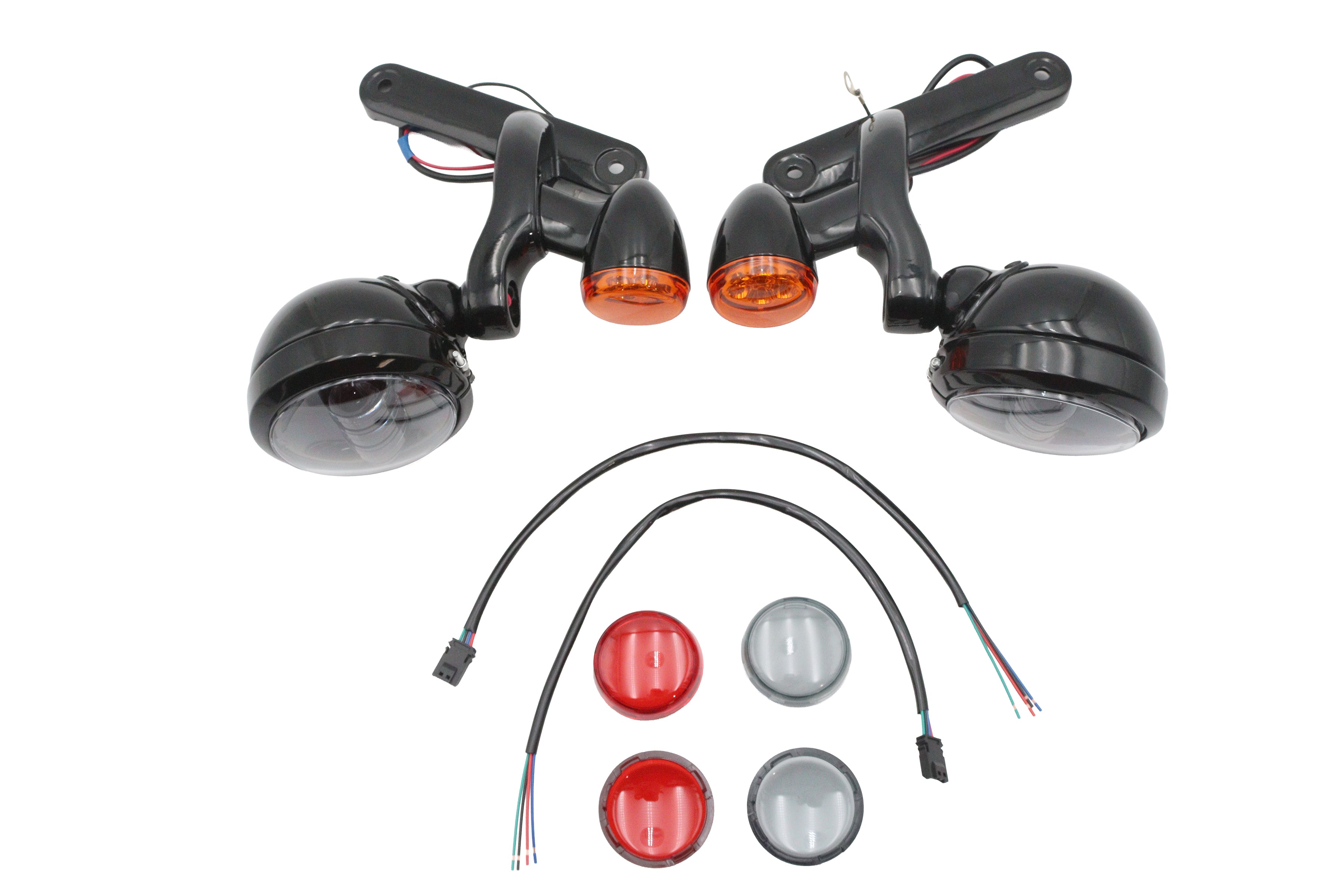 Custom auxiliary lighting kit black for Harley-Davidson Touring