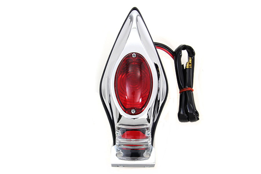 Fresno chrome tear drop tail lamp assembly for Harley-Davidson