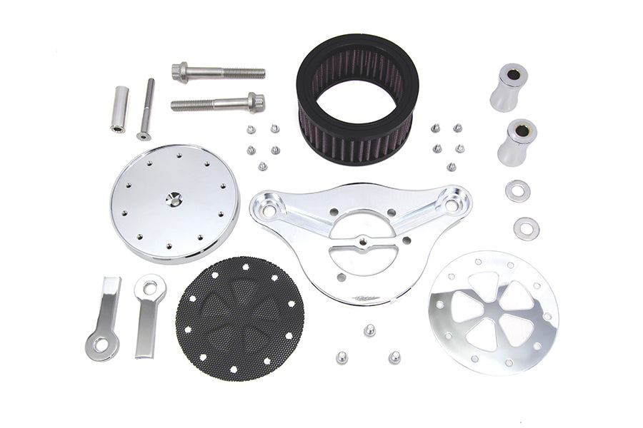Kit de filtro de aire personalizado de etapa 1 cromado para Harley-Davidson Twin Cam