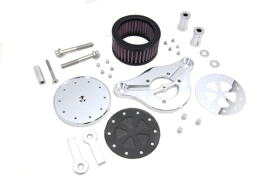 Kit de filtro de aire personalizado de etapa 1 cromado para Harley-Davidson Twin Cam