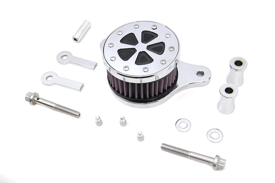 Kit de filtro de aire personalizado de etapa 1 cromado para Harley-Davidson Twin Cam