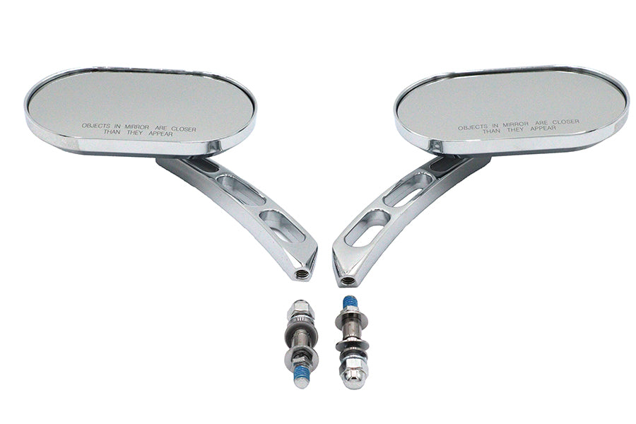 Aluminator Mirror Set Chrome Billet For Harley-Davidson