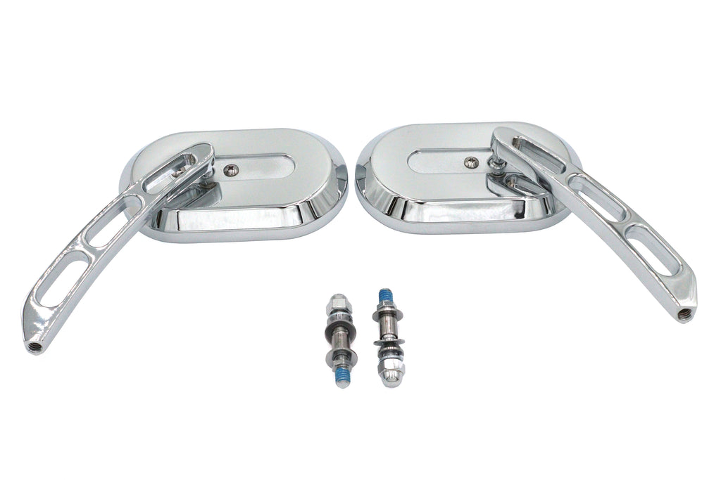 Aluminator Mirror Set Chrome Billet For Harley-Davidson