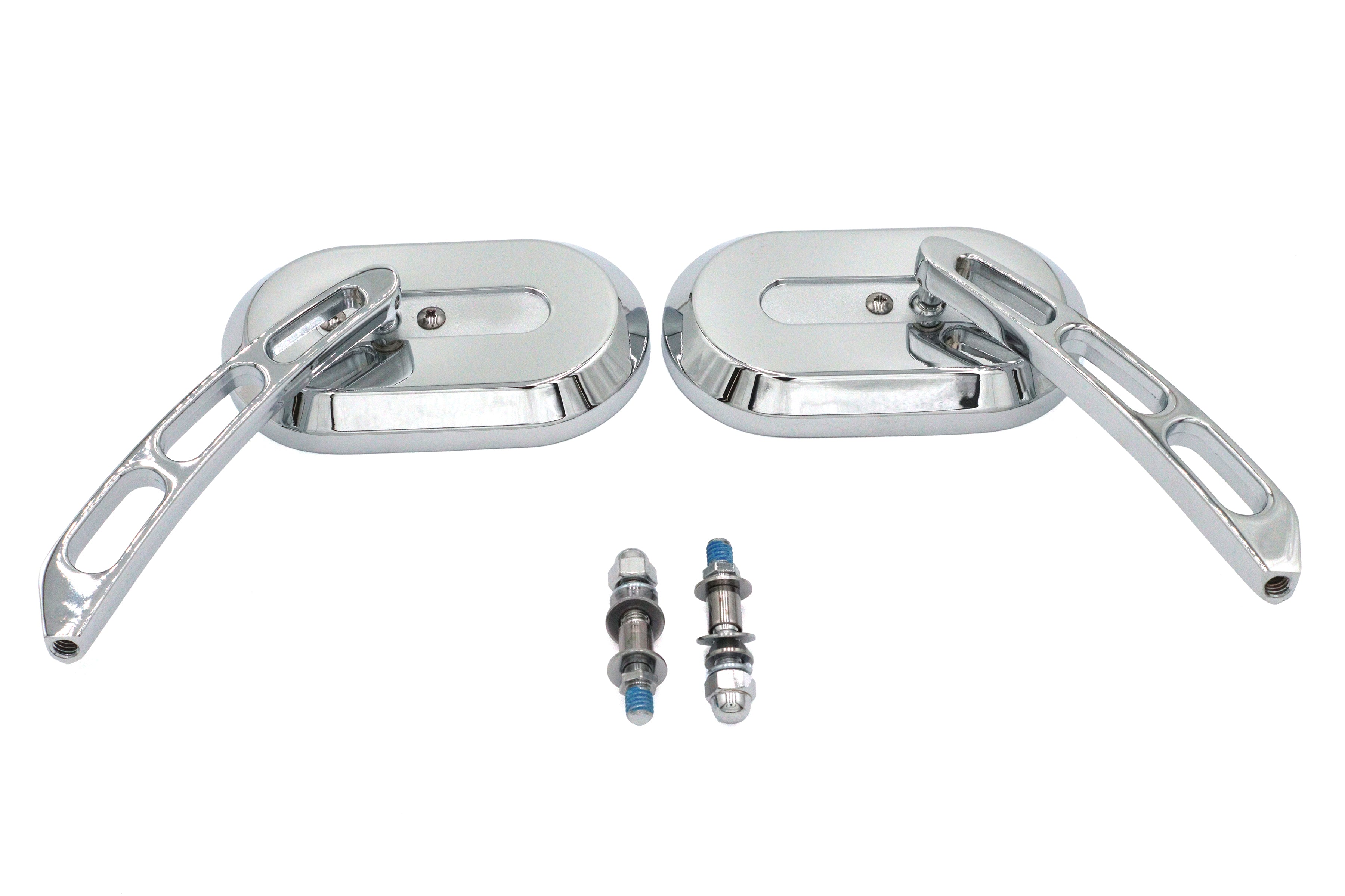 Aluminator Mirror Set Chrome Billet For Harley-Davidson
