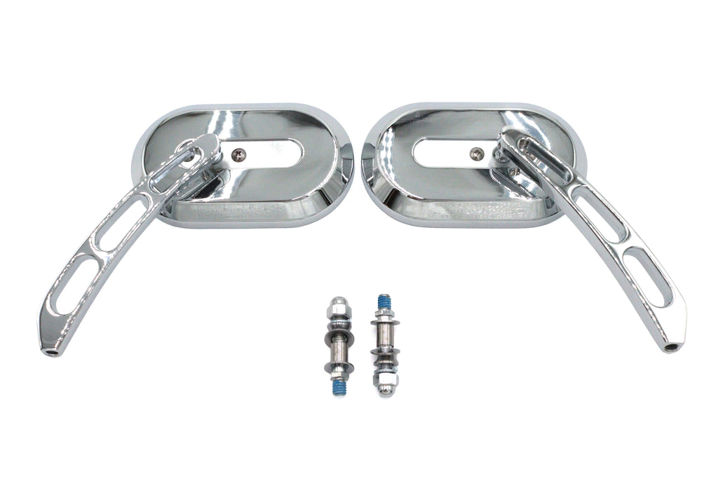 Aluminator Mirror Set Chrome Billet For Harley-Davidson