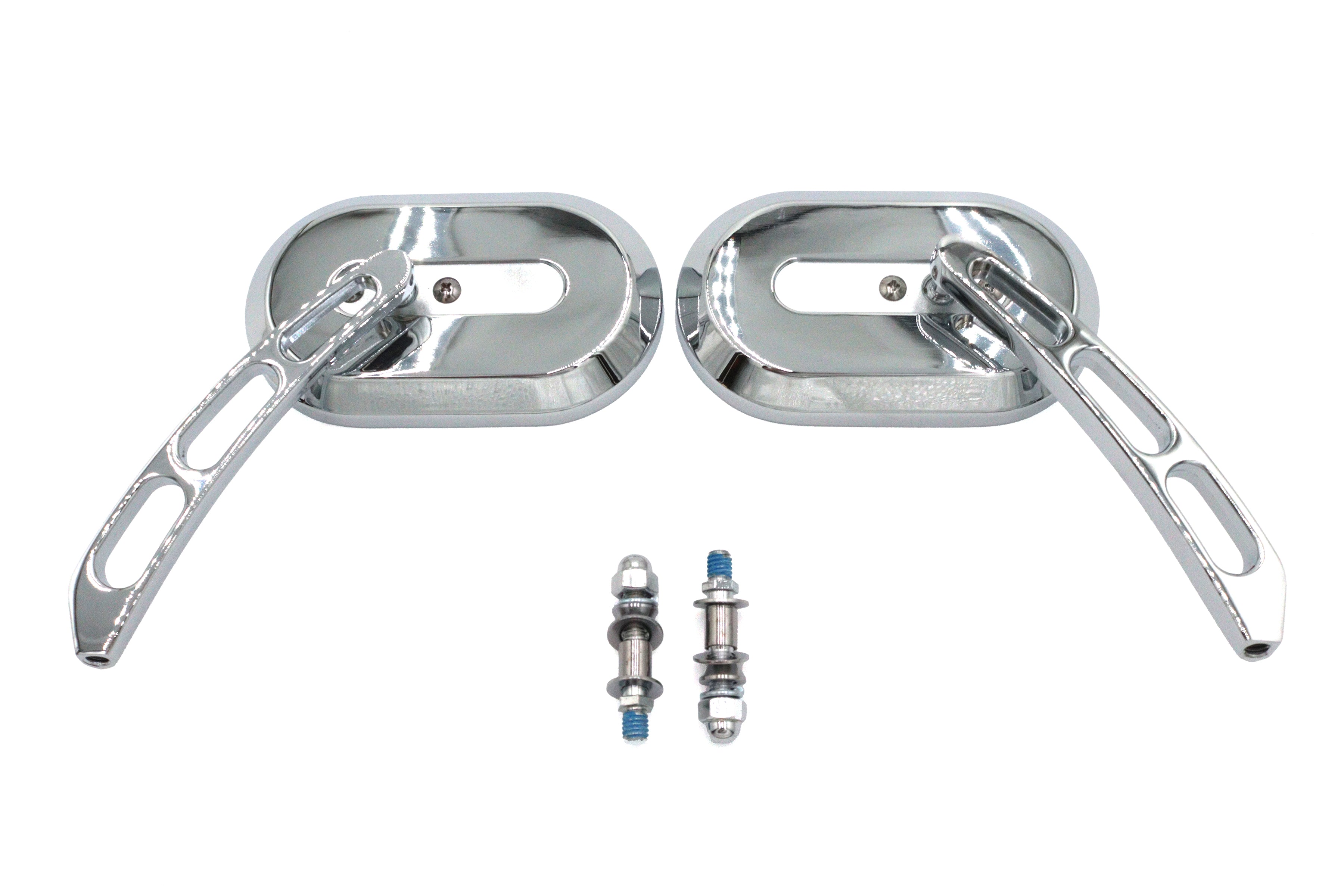 Aluminator Mirror Set Chrome Billet For Harley-Davidson