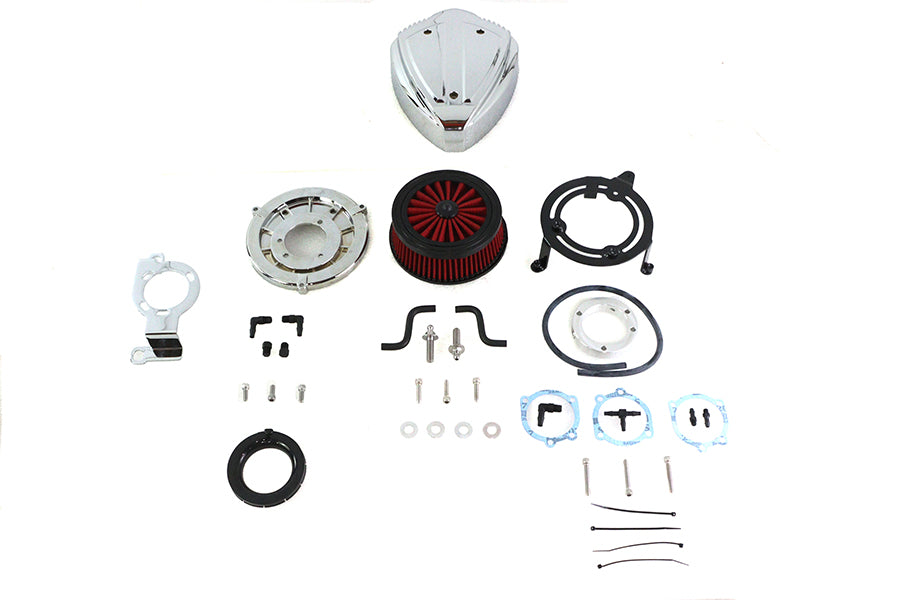 Conjunto de filtro de aire de sirena cromado para Harley-Davidson