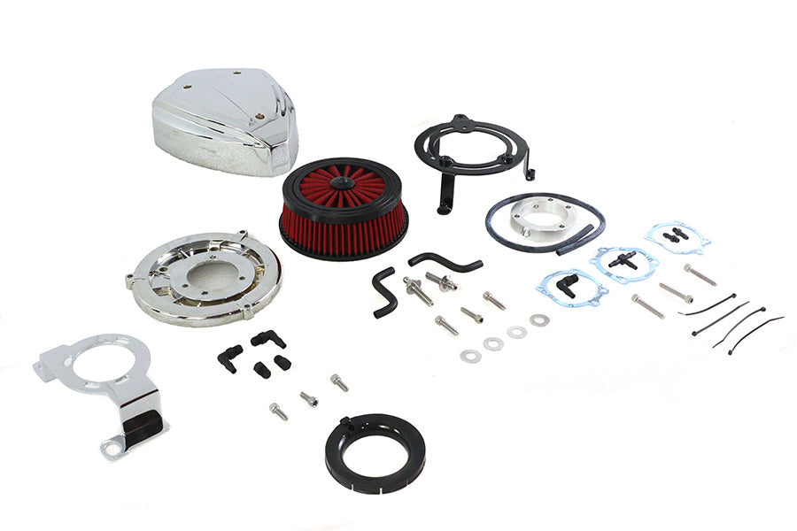 Conjunto de filtro de aire de sirena cromado para Harley-Davidson