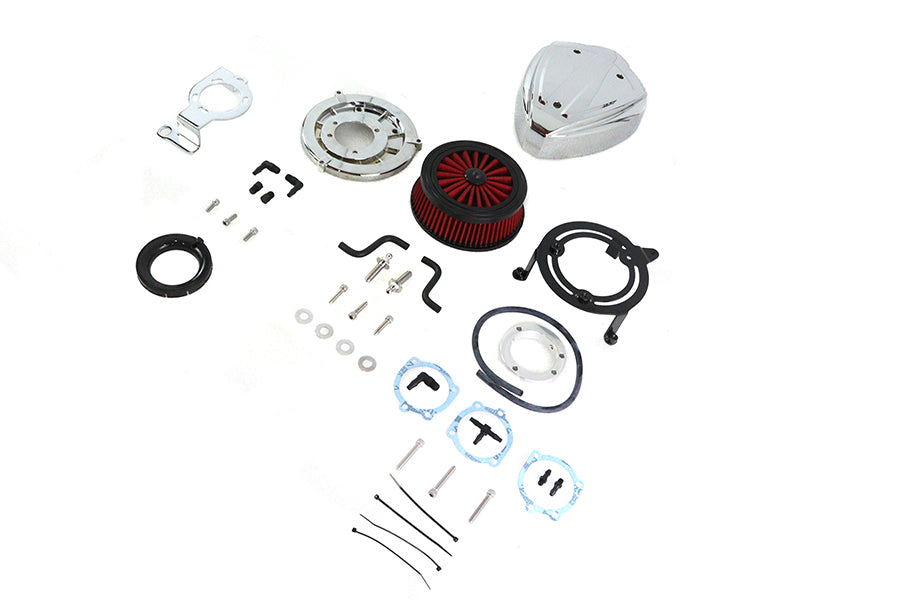 Conjunto de filtro de aire de sirena cromado para Harley-Davidson