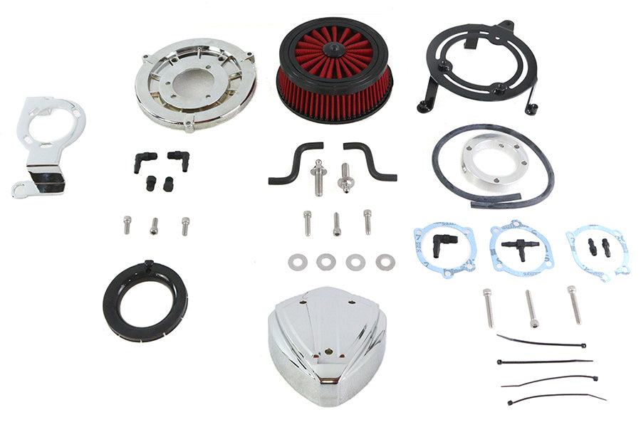 Conjunto de filtro de aire de sirena cromado para Harley-Davidson