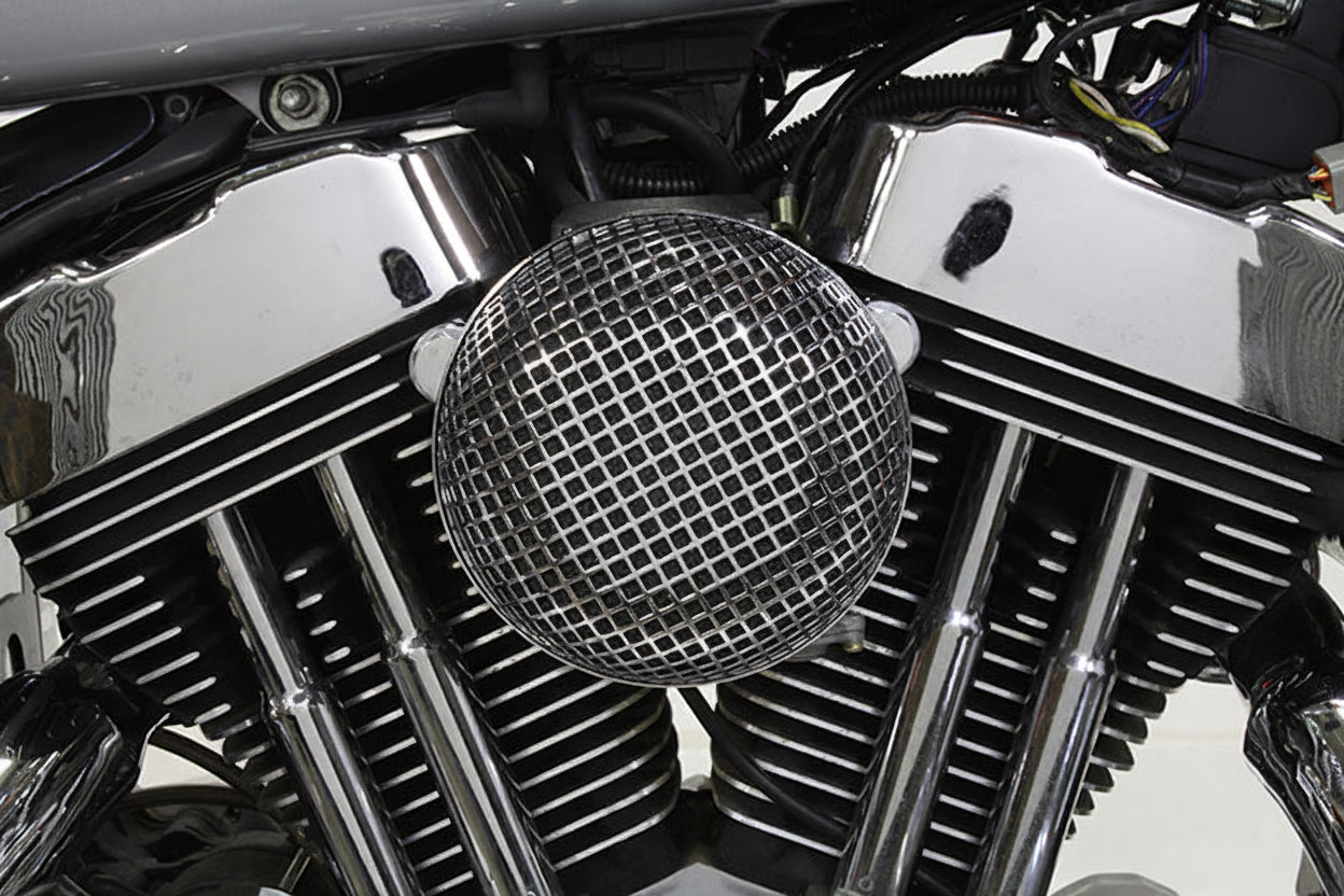 Chrome mesh round air cleaner for Harley-Davidson Sportster 1991-2022