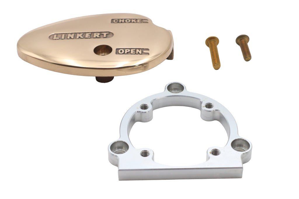 Linkert carburetor shorty air dam plate kit brass for Harley-Davidson