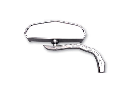 Chrome 5 Skull Mirror con Billet Worm Stem para Harley-Davidson