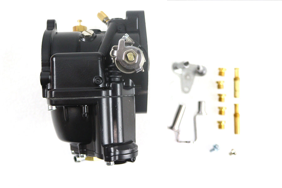 Carburador negro estilo Super E de la marca OKO S&amp;S Cycle para Harley-Davidson