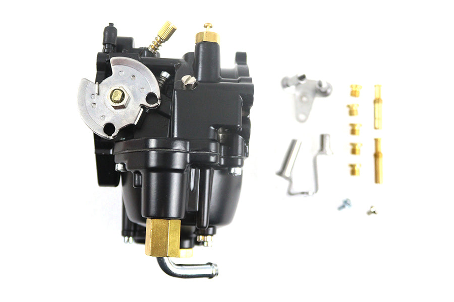 Carburador negro estilo Super E de la marca OKO S&amp;S Cycle para Harley-Davidson