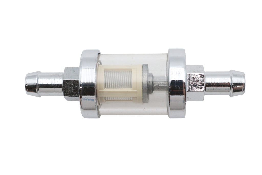 Chrome and glass see-thru fuel filter for Harley-Davidson