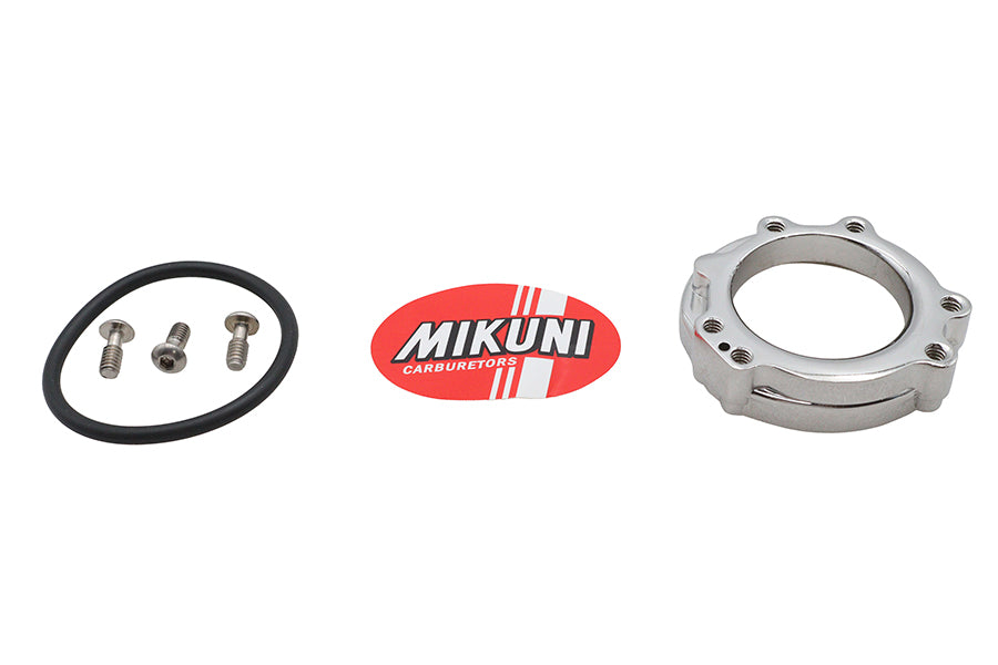 CV air filter adapter for Mikuni carburetor on Harley-Davidson