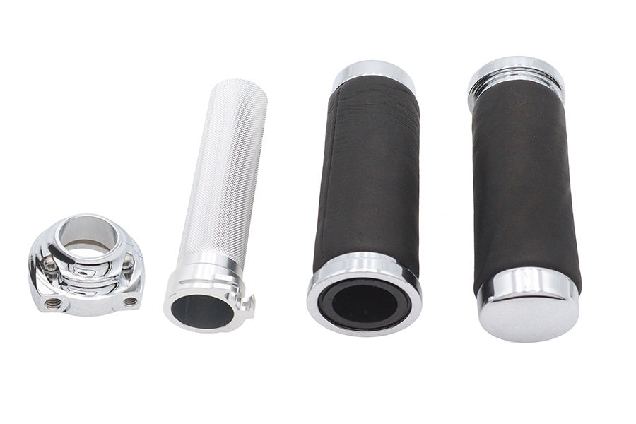 Ultima dual cable twist grip assembly chrome for Harley-Davidson